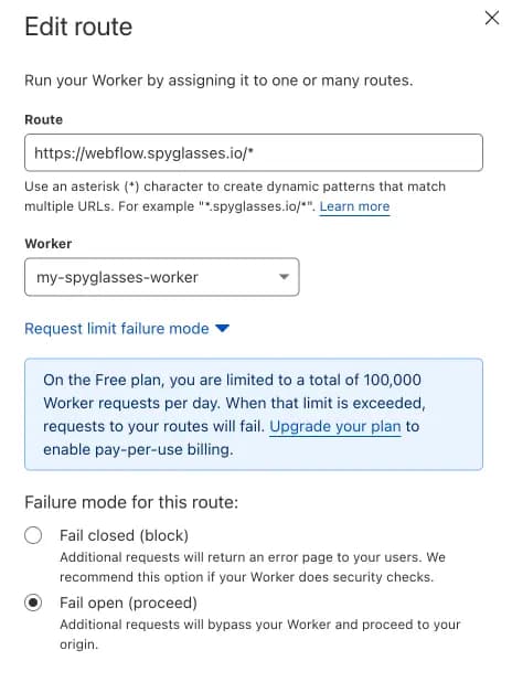 Workers Routes Interface